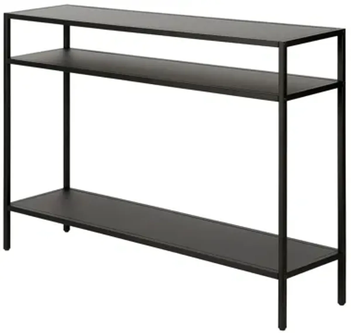 Ricardo Rectangular Console Table with Metal Shelves