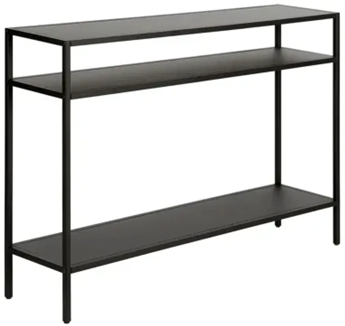 Ricardo Rectangular Console Table with Metal Shelves