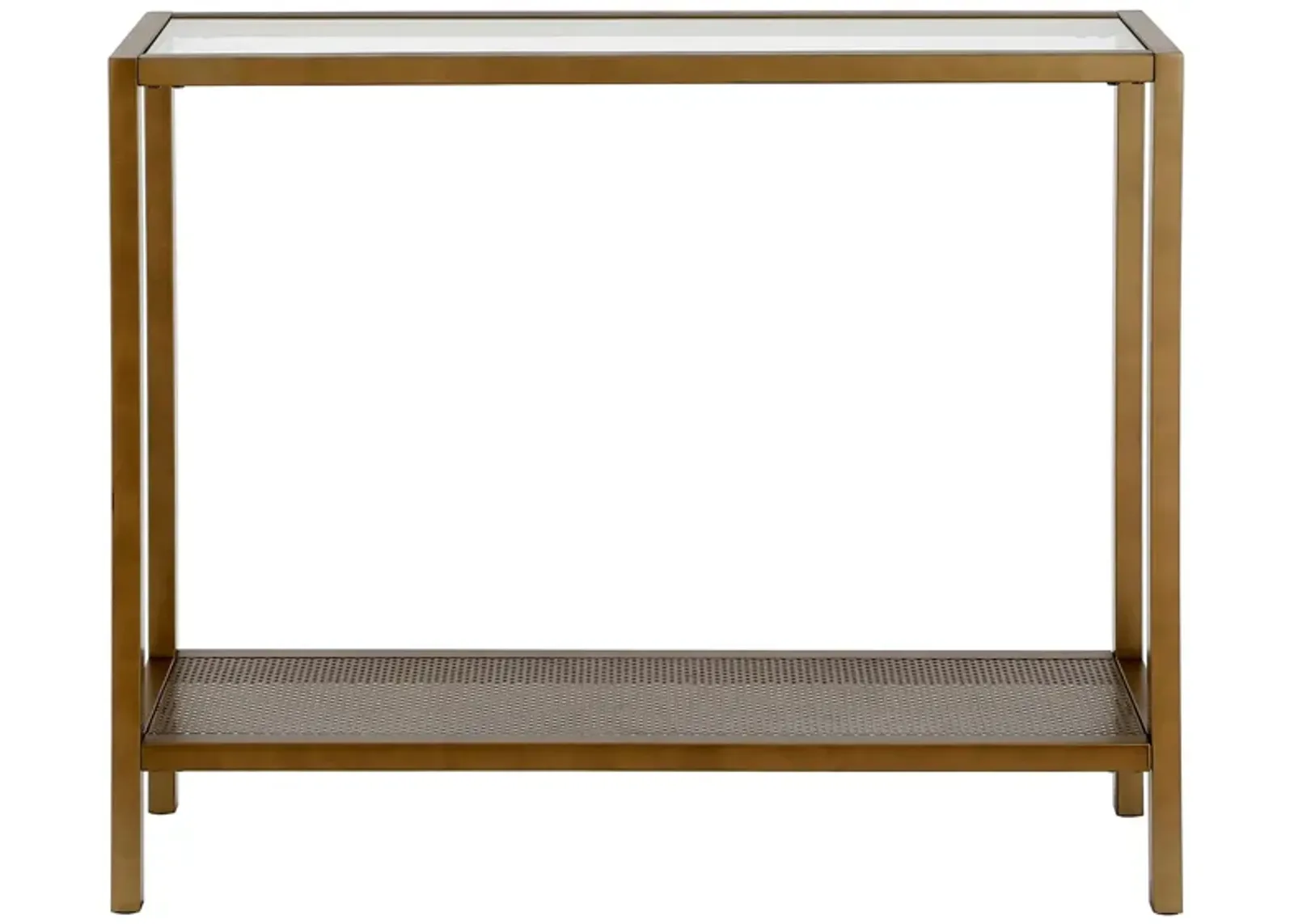 Rigan 36" Rectangular Console Table in Brass by Hudson & Canal