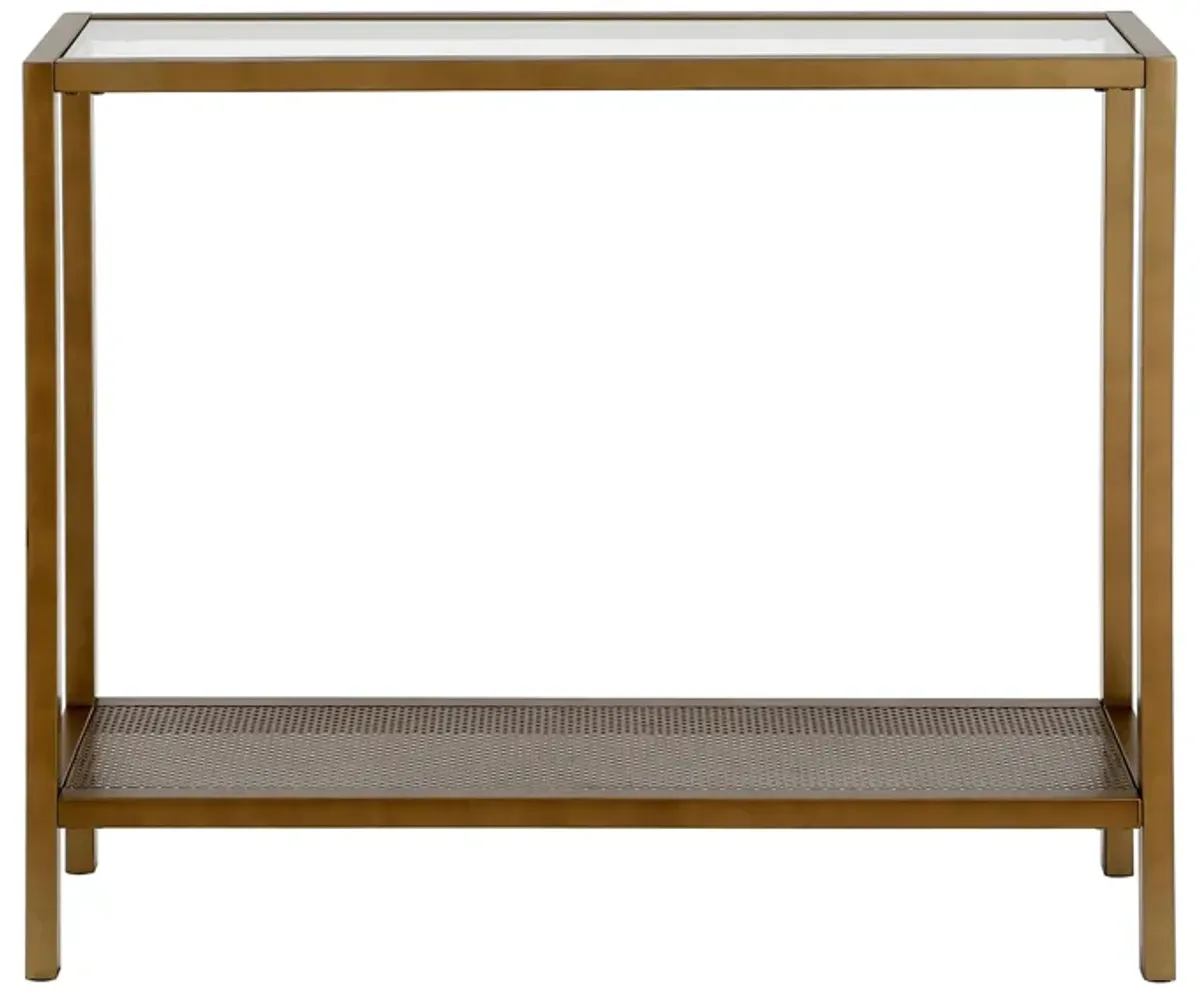 Rigan 36" Rectangular Console Table in Brass by Hudson & Canal