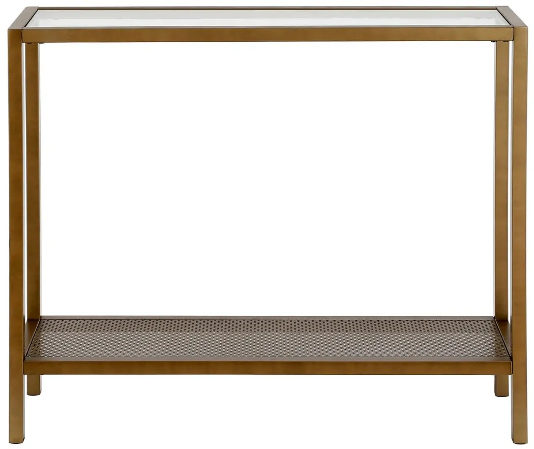 Rigan 36" Rectangular Console Table in Brass by Hudson & Canal