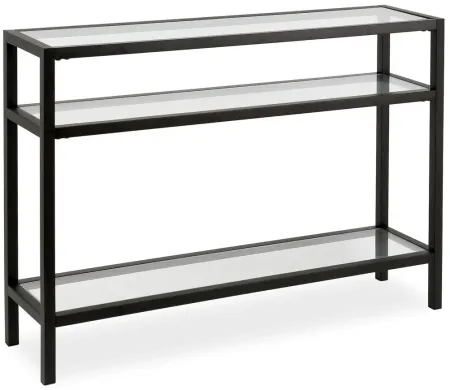 Sivil 42" Rectangular Console Table in Blackened Bronze by Hudson & Canal