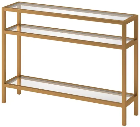 Sivil 42" Rectangular Console Table in Brass by Hudson & Canal