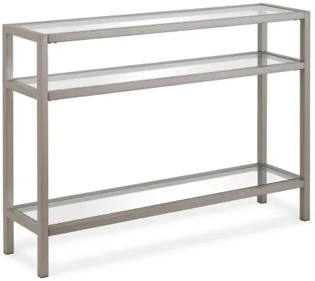 Sivil 42" Rectangular Console Table in Satin Nickel by Hudson & Canal