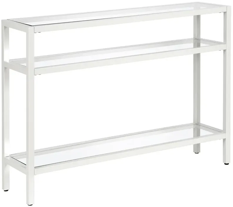 Sivil 42" Rectangular Console Table in White by Hudson & Canal