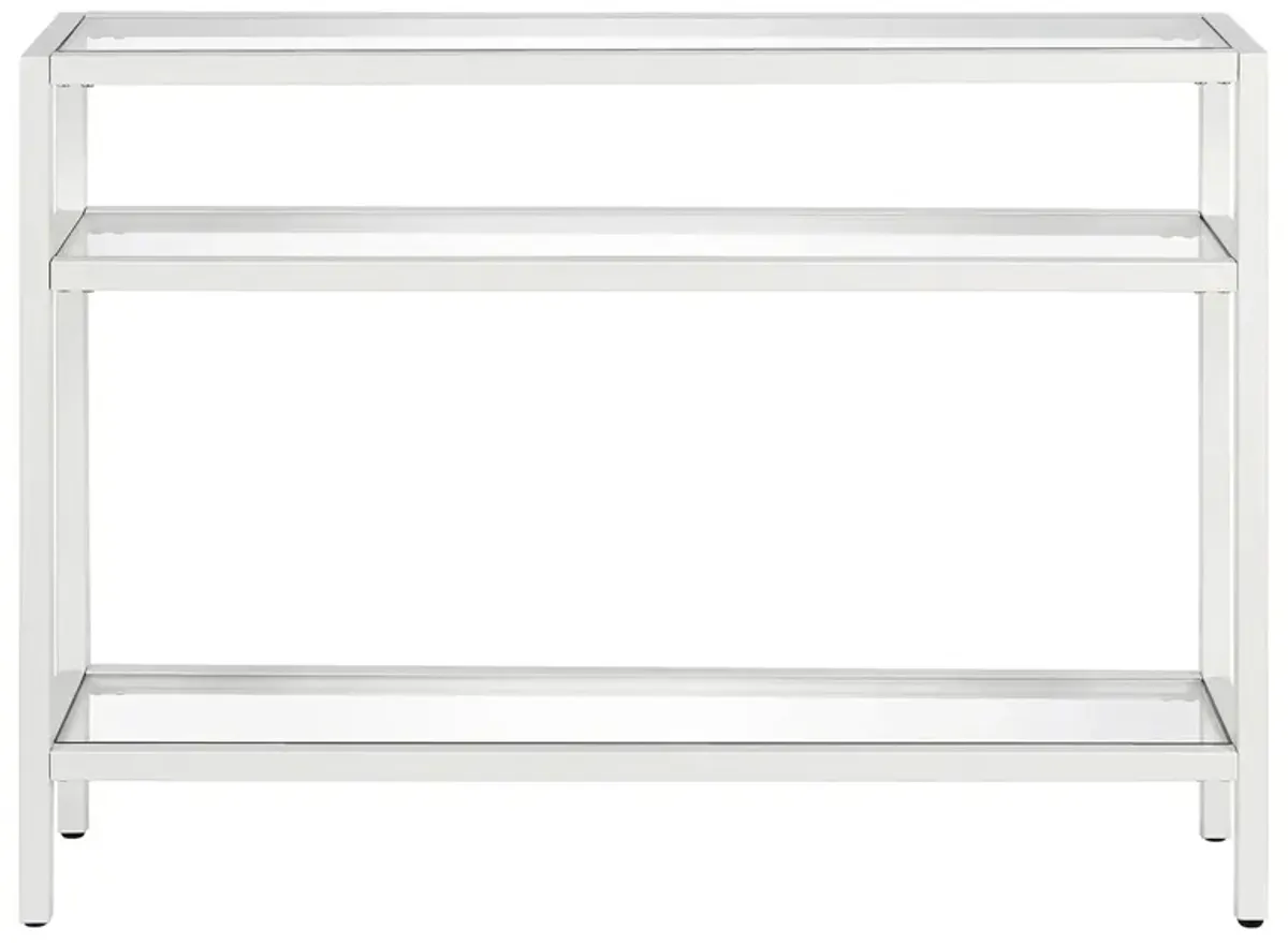 Sivil 42" Rectangular Console Table in White by Hudson & Canal