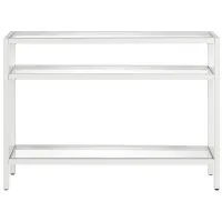 Sivil 42" Rectangular Console Table in White by Hudson & Canal