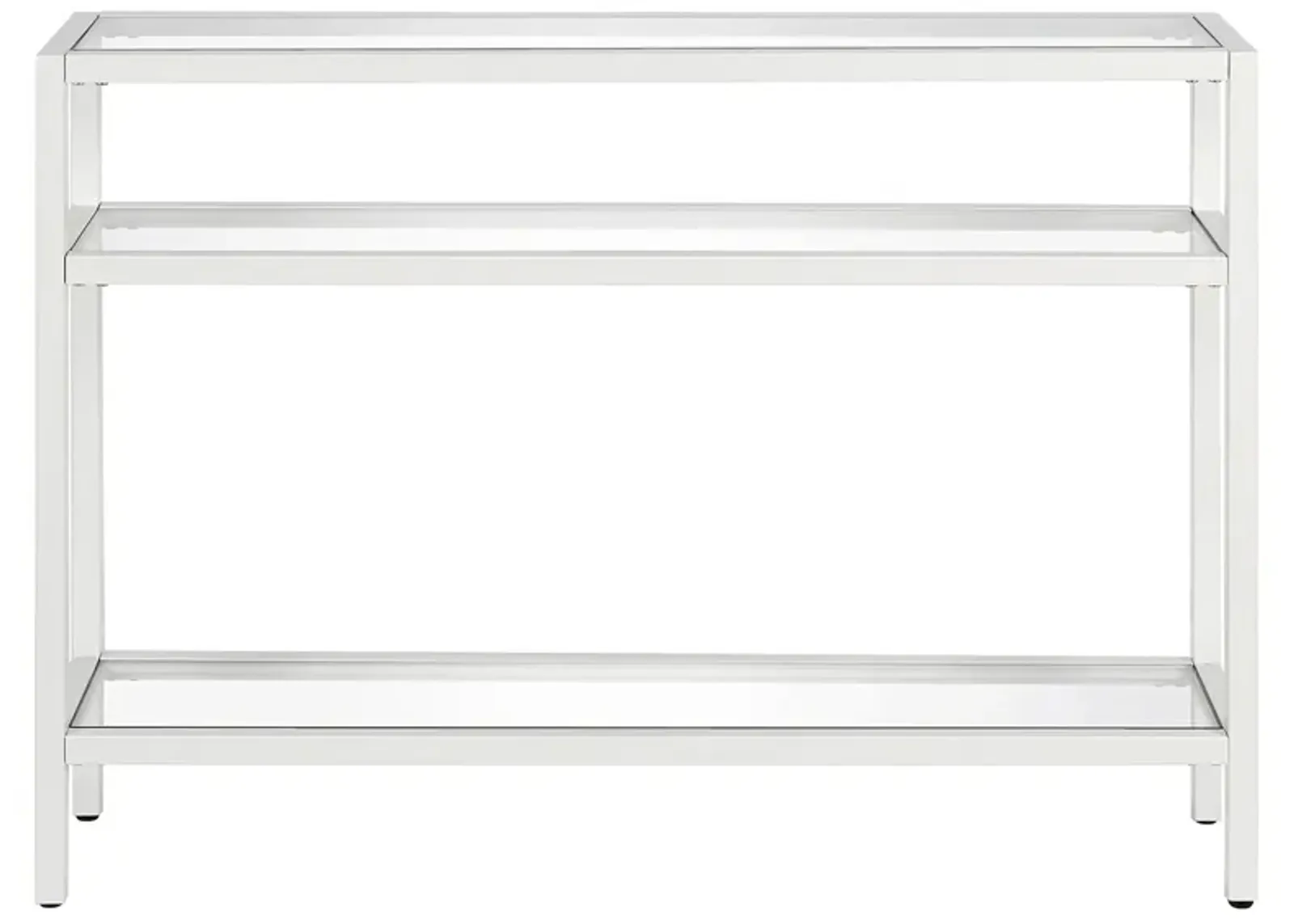 Sivil 42" Rectangular Console Table in White by Hudson & Canal