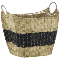 Ivy Collection Schermerhorn Storage Basket in Natural Brown by UMA Enterprises