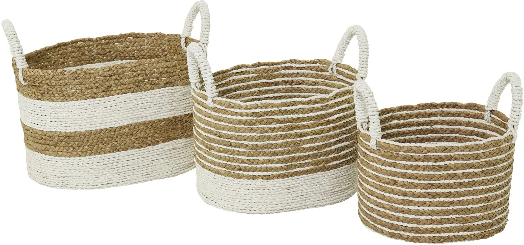 Ivy Collection Storage Basket - Set of 3 in Brown by UMA Enterprises