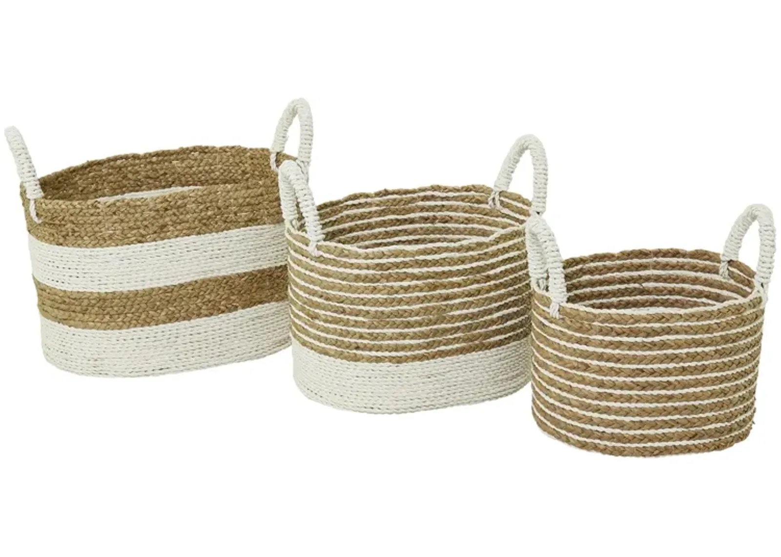 Ivy Collection Storage Basket - Set of 3 in Brown by UMA Enterprises