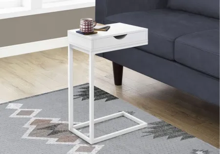 Cam Accent Table in White by Monarch Specialties