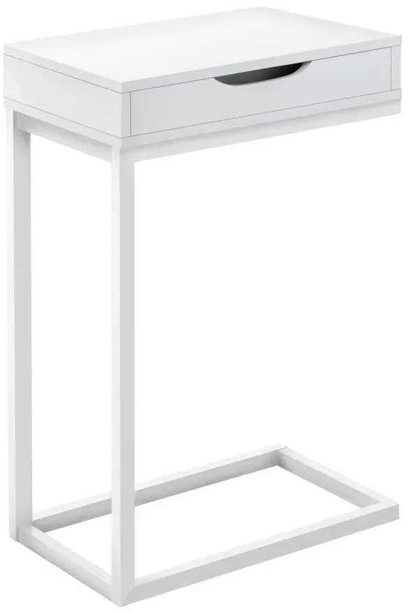Cam Accent Table in White by Monarch Specialties