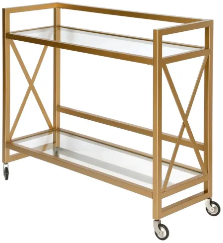Holly Bar Cart in Brass by Hudson & Canal