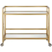 Holly Bar Cart in Brass by Hudson & Canal