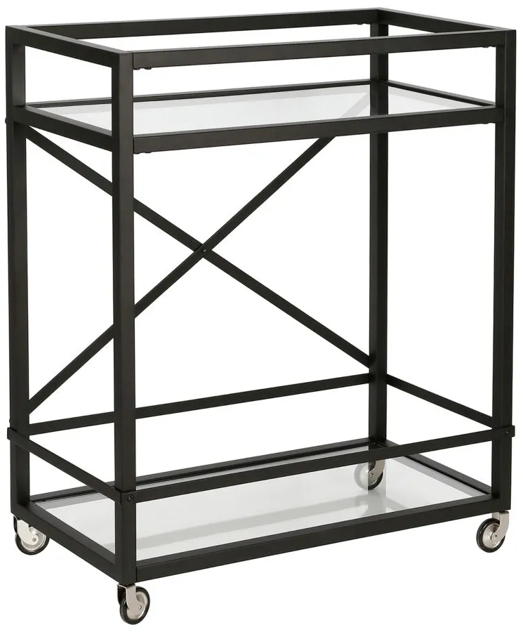 Wilson Bar Cart in Blackened Bronze by Hudson & Canal