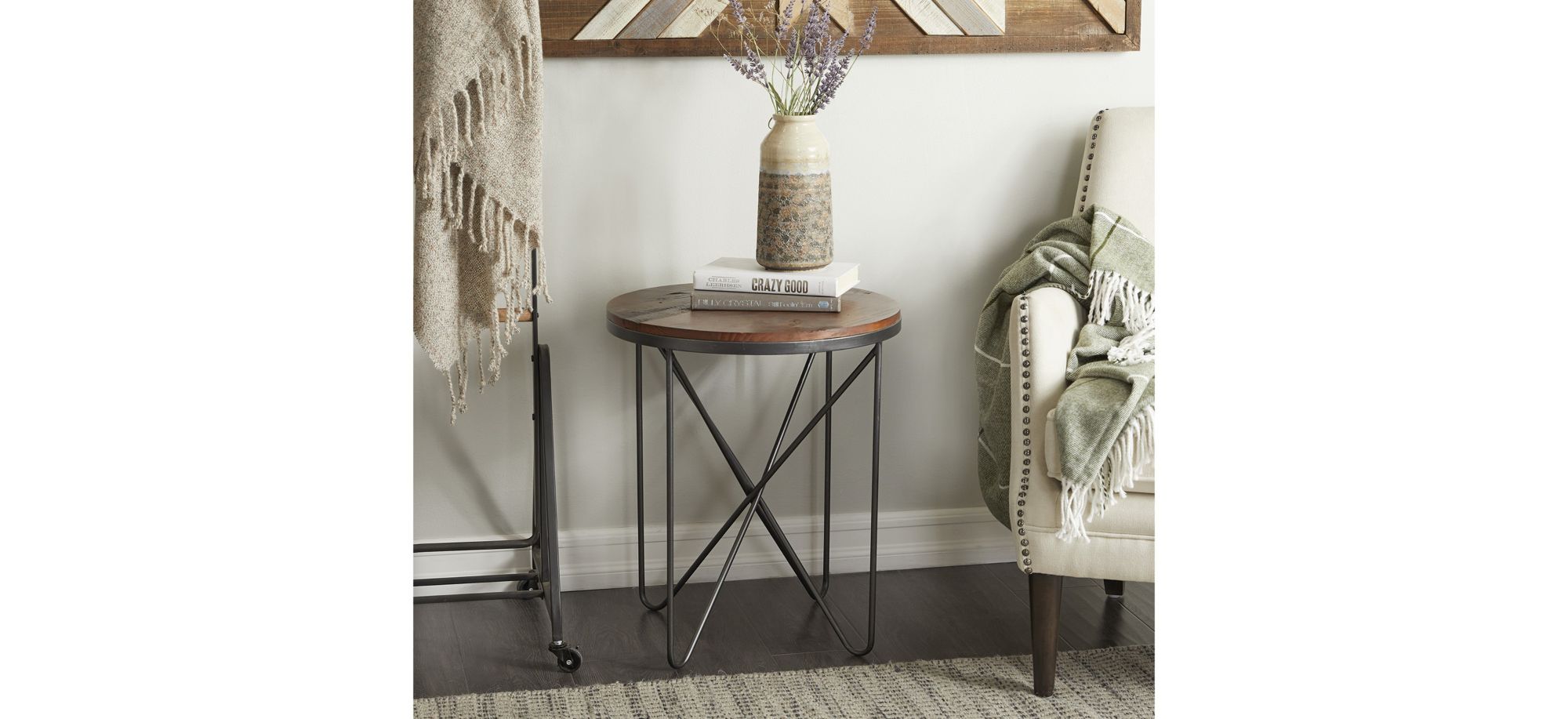 Ivy Collection Rustic Accent Table