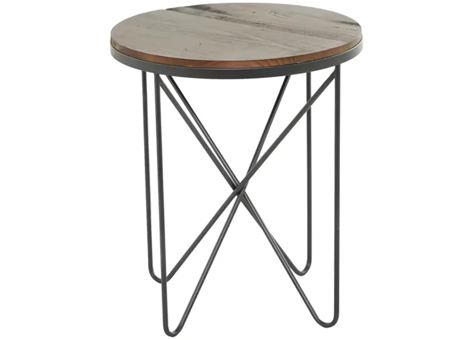 Ivy Collection Rustic Accent Table in Gray by UMA Enterprises