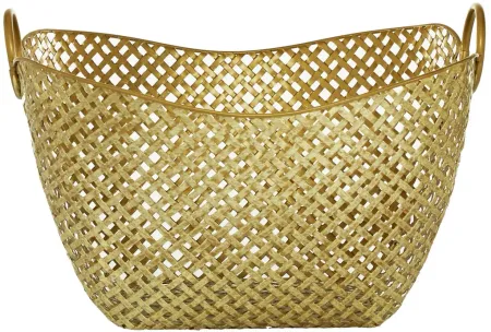 Ivy Collection Storage Basket in Gold by UMA Enterprises