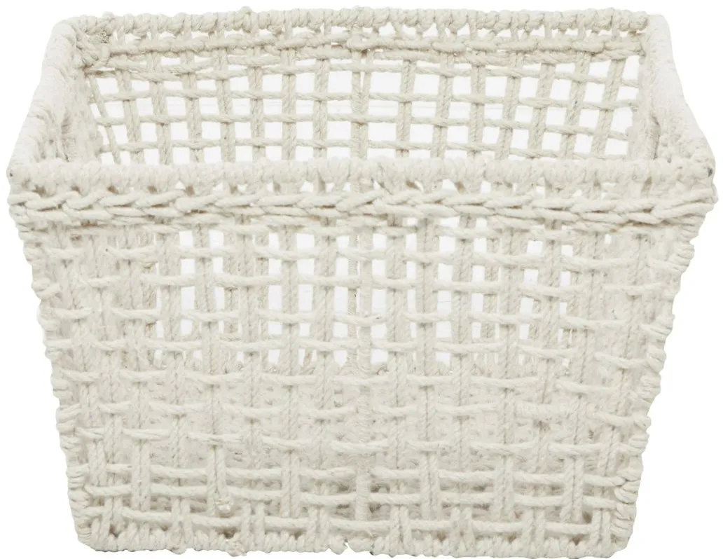 Ivy Collection Tsukino Storage Basket in White by UMA Enterprises