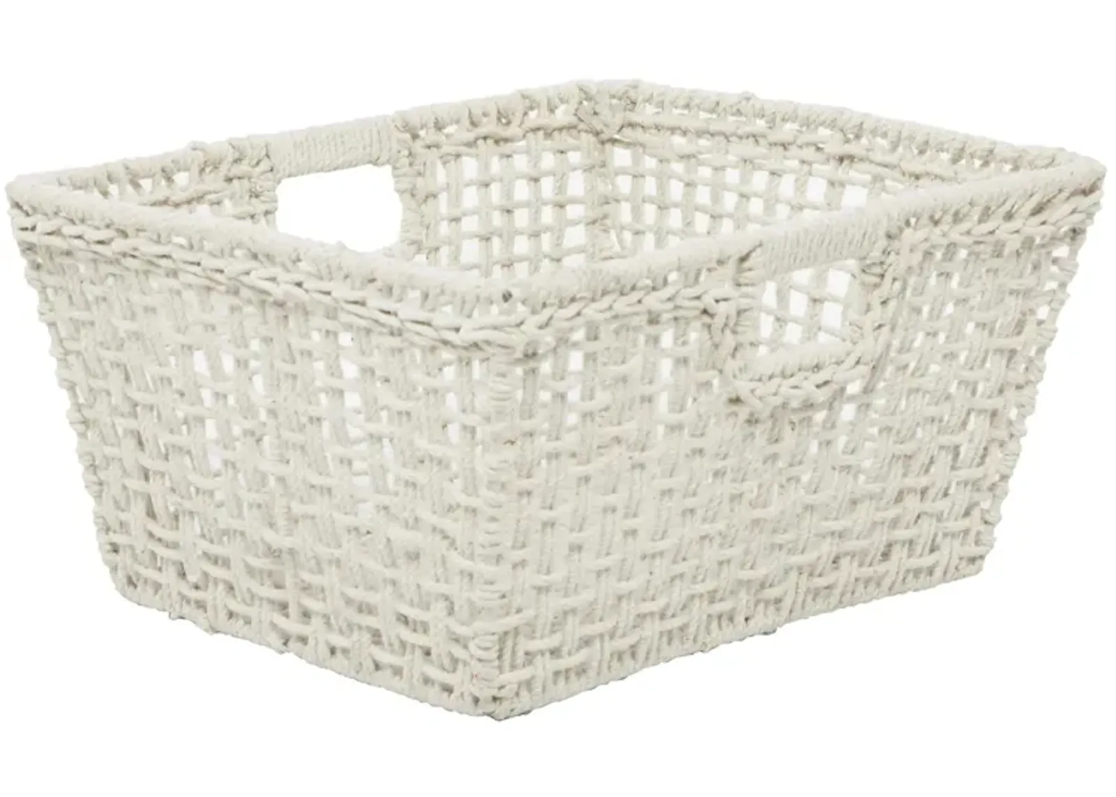 Ivy Collection Tsukino Storage Basket in White by UMA Enterprises