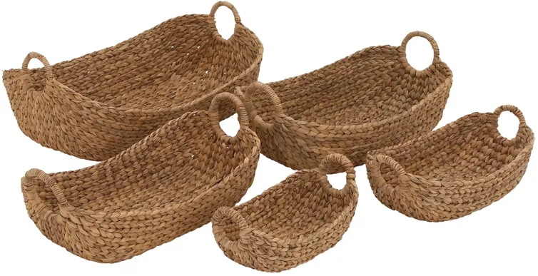 Ivy Collection Storage Basket - Set of 5 in Brown by UMA Enterprises