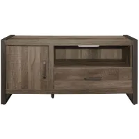 Griffin 51" TV Console in 2-Tone Finish (Brown and gunmetal) by Homelegance