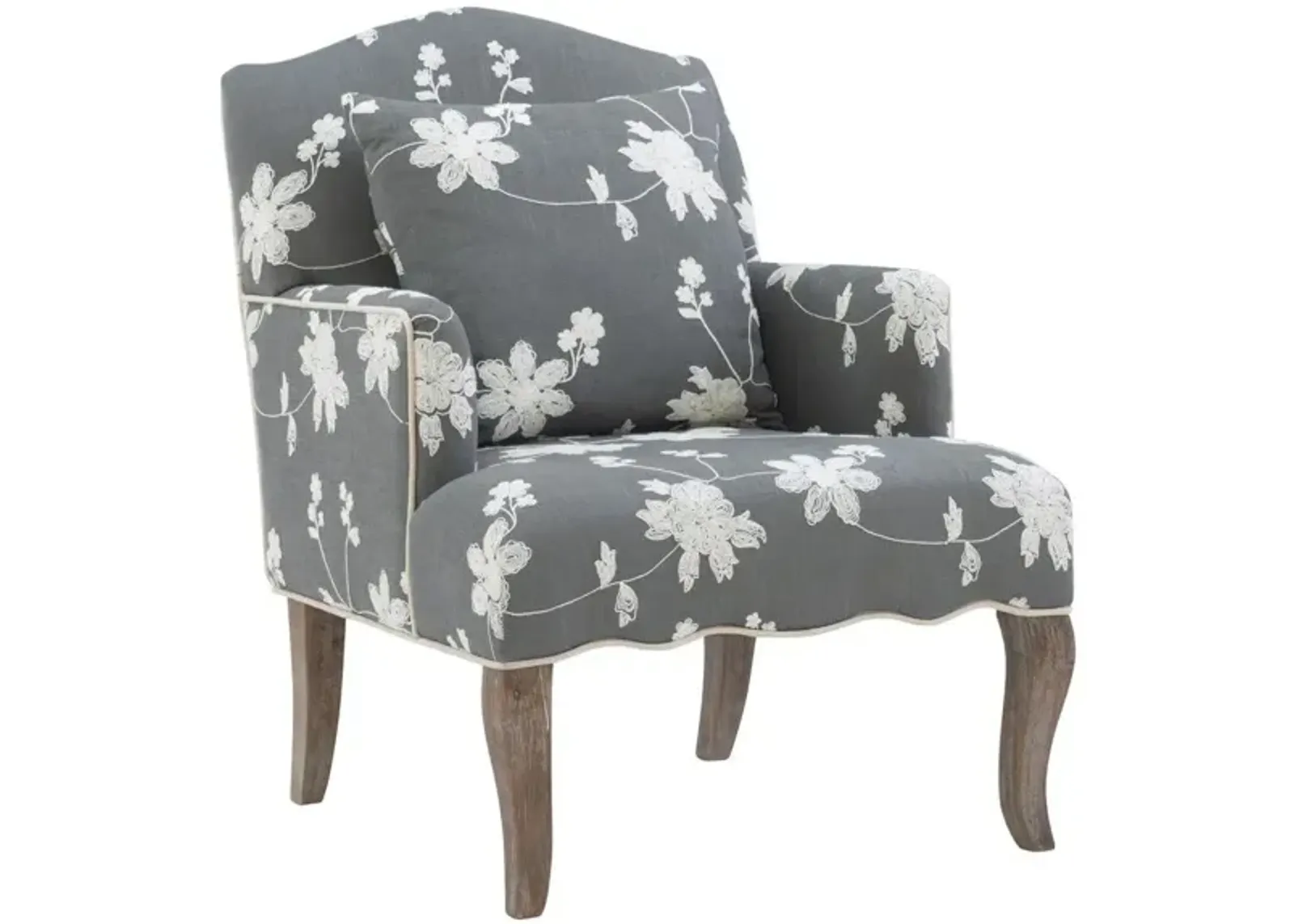 Kenna Arm Chair in Gray Wash by Linon Home Decor