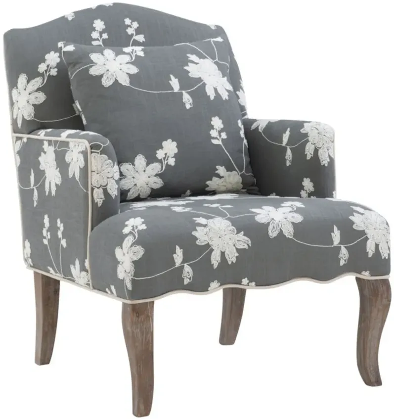 Kenna Arm Chair in Gray Wash by Linon Home Decor