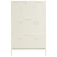 Mission District Locker Shoe Cabinet in White by DOREL HOME FURNISHINGS