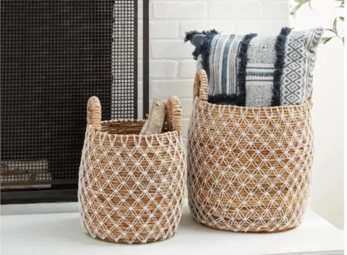 Ivy Collection Storage Basket Set of 2