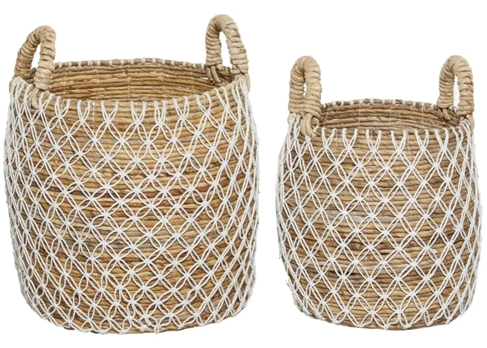 Ivy Collection Storage Basket Set of 2 in Brown by UMA Enterprises