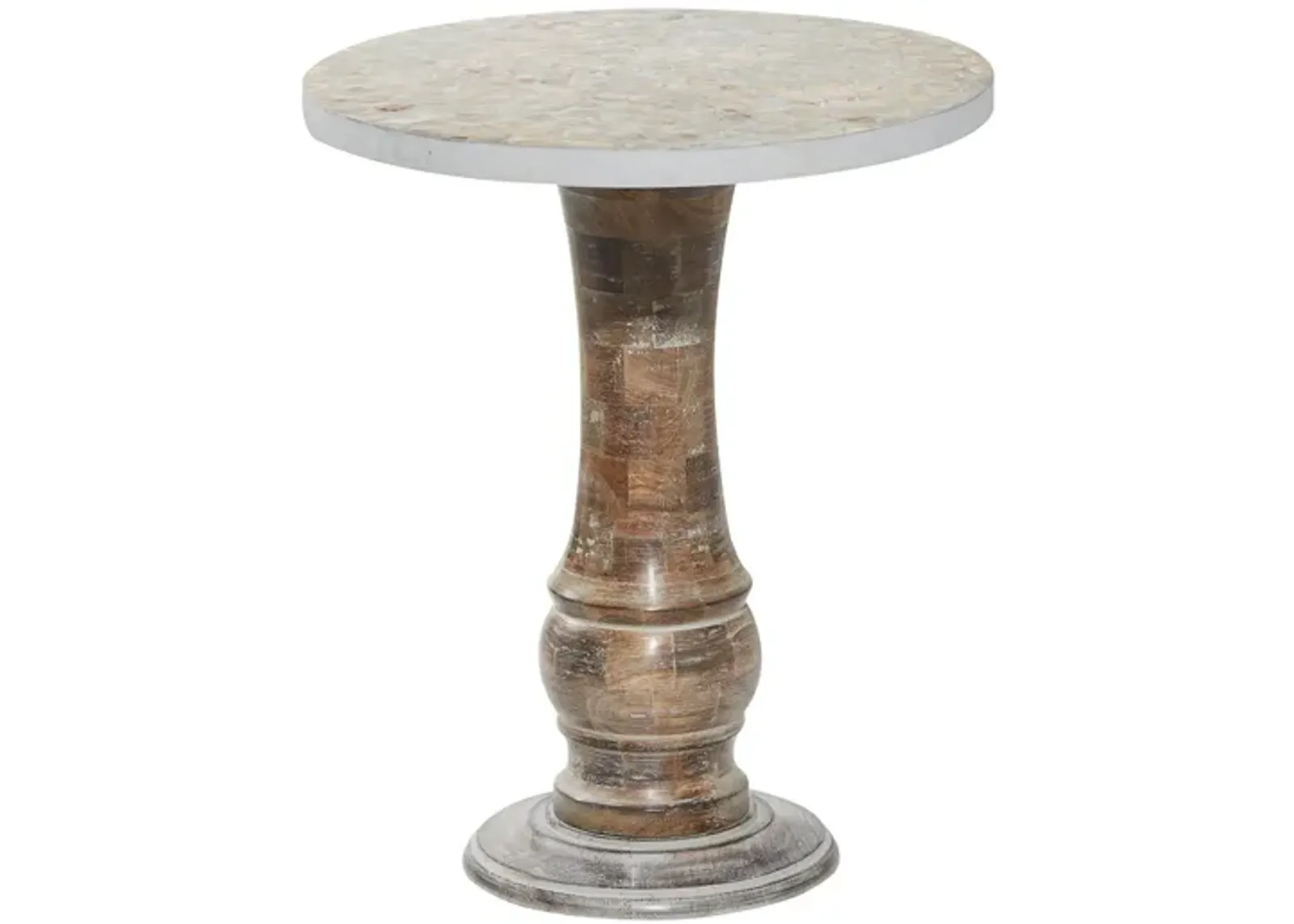 Ivy Collection Vintage Accent Table in Gray by UMA Enterprises