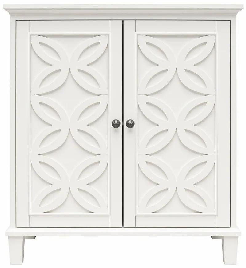 Celeste 2-Door Accent Cabinet in White by DOREL HOME FURNISHINGS