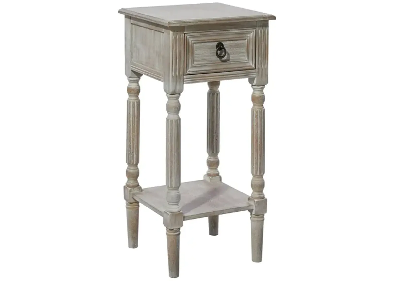 Ivy Collection Side Accent Table in White by UMA Enterprises