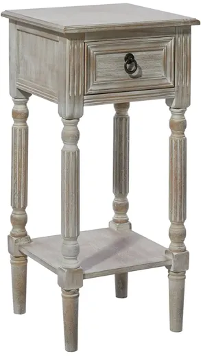 Ivy Collection Side Accent Table in White by UMA Enterprises