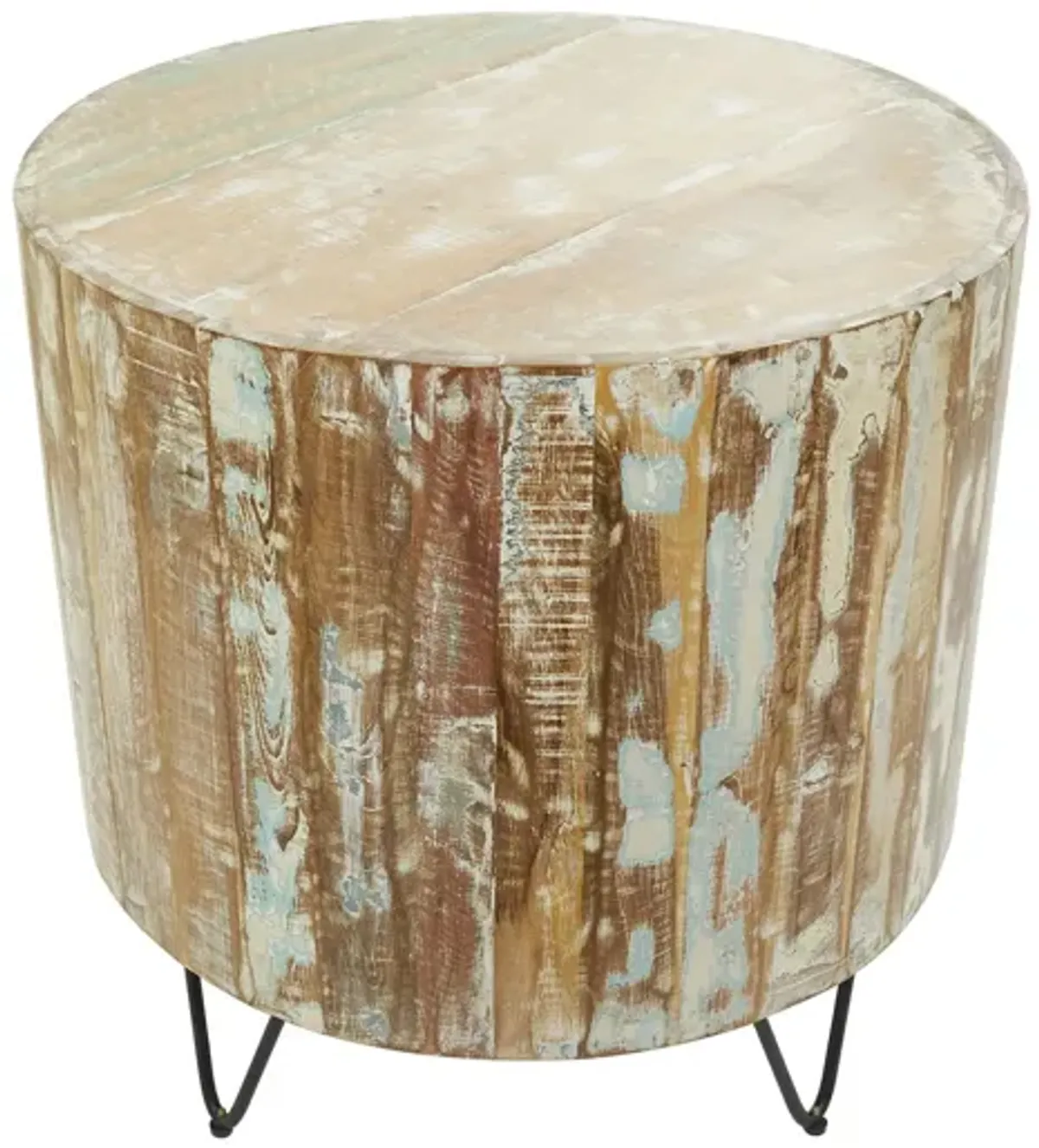 Ivy Collection Stump Accent Table in Brown by UMA Enterprises