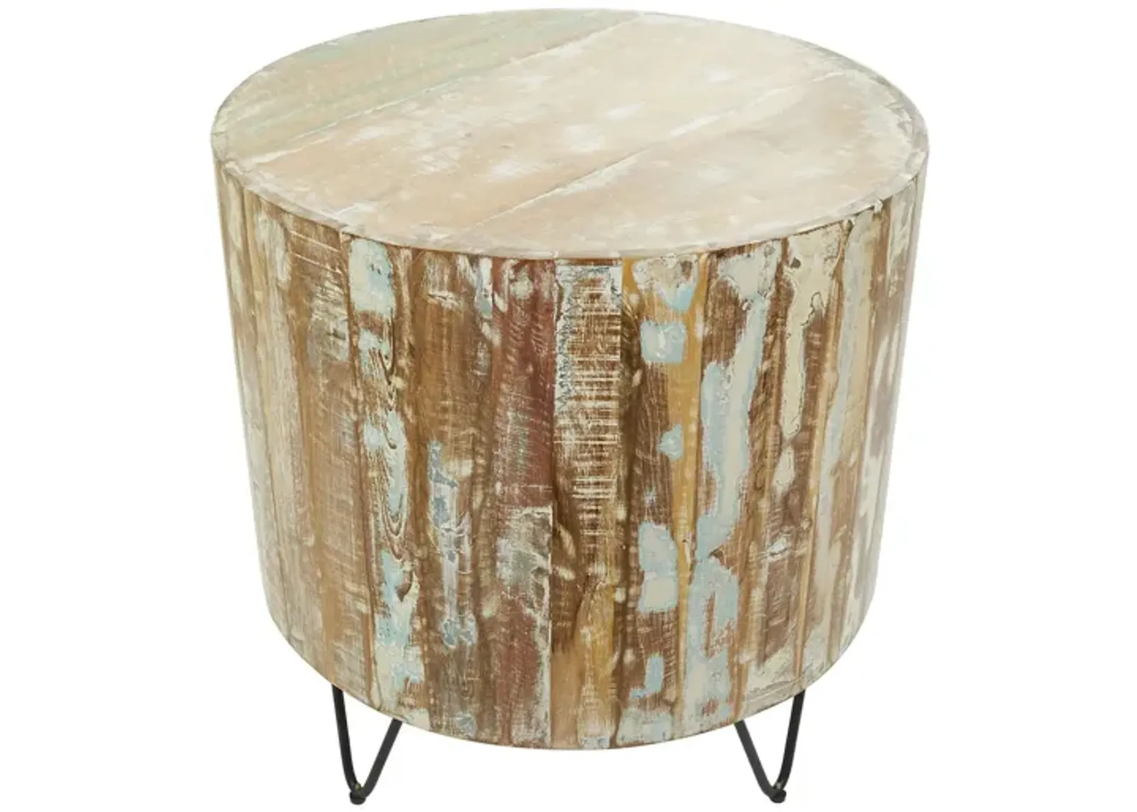 Ivy Collection Stump Accent Table in Brown by UMA Enterprises