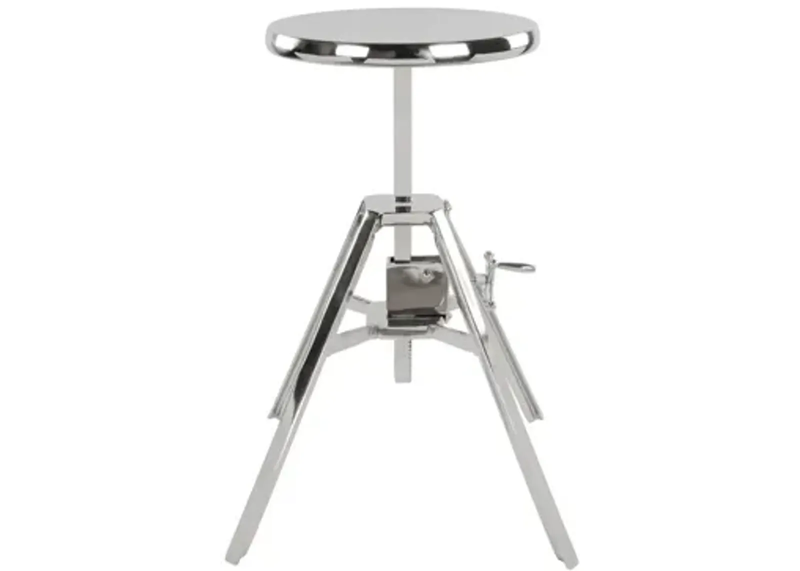 Mercy Stool Brass Antique in Silver by Zuo Modern