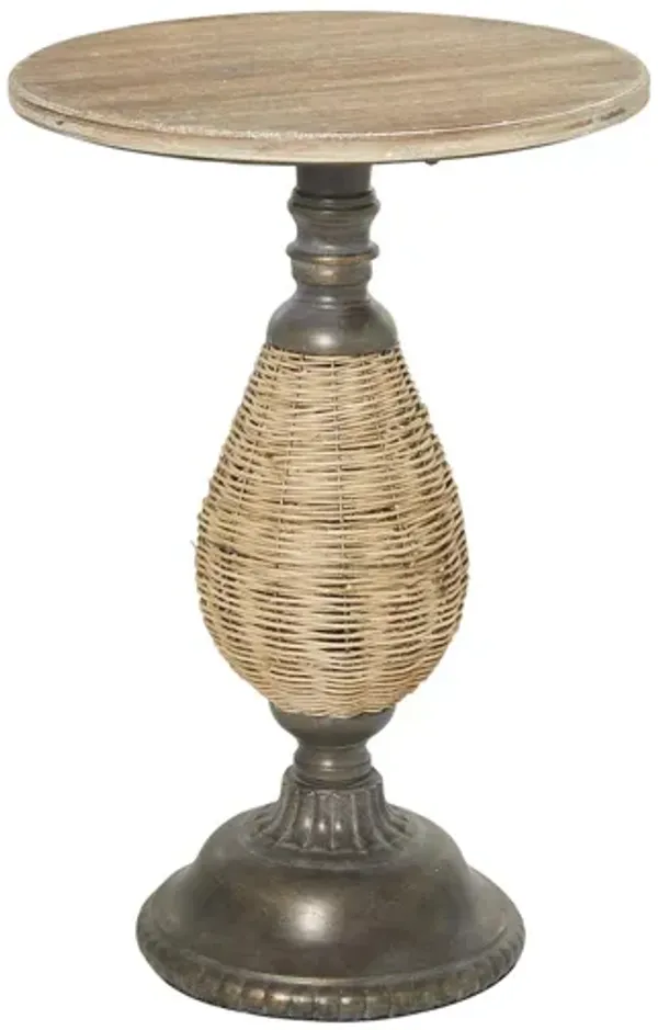 Ivy Collection Rattan Accent Table