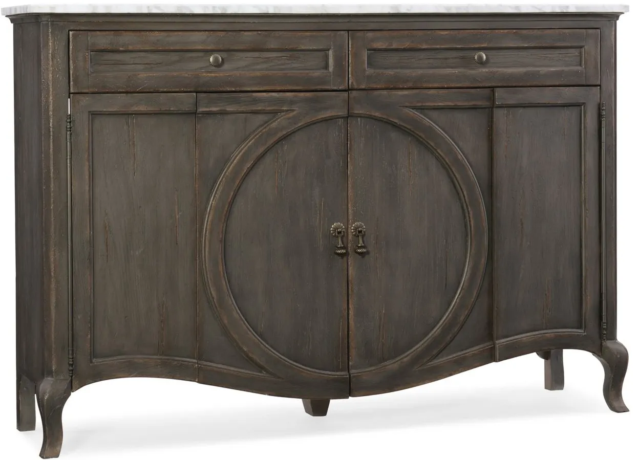 Melange Four-Door Two-Drawer Credenza in Charcoal by Hooker Furniture