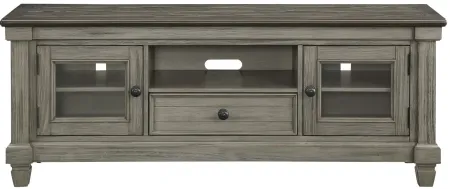 Lark TV Console in 2-Tone Finish (Coffee and Antique Gray) by Homelegance