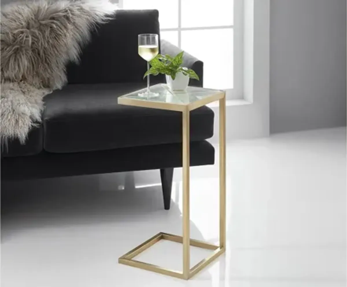 Melange Holmes C-Shaped Accent Table