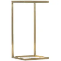 Melange Holmes C-Shaped Accent Table in Gold by Hooker Furniture