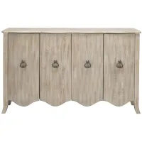 Gabrielle 4 Door Credenza in Distressed Soft Brown by Coast To Coast Imports