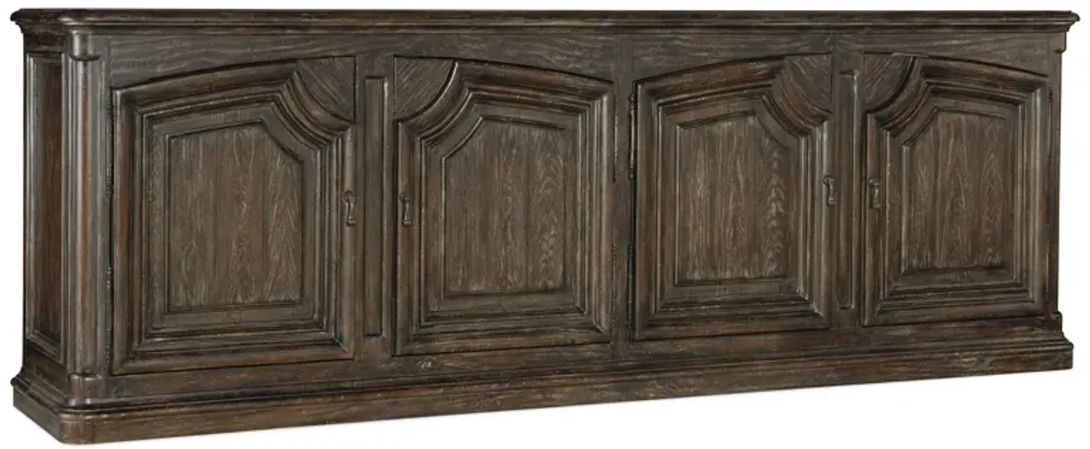 Traditions Credenza in Maduro, a rich brown with grey undertones by Hooker Furniture