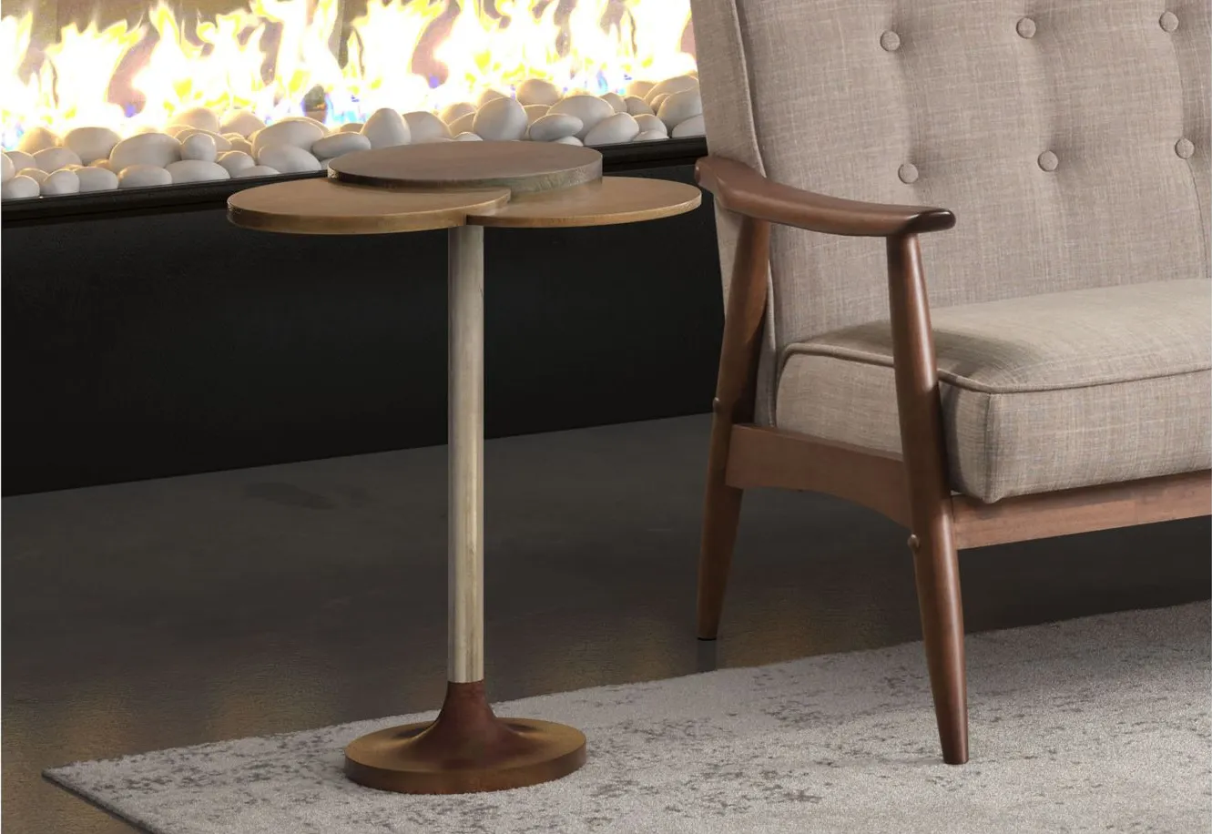 Dundee Accent Table in Bronze by Zuo Modern