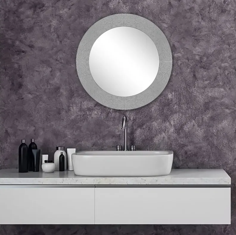 Rachel Wall Mirror in Gray by CAMDEN ISLE