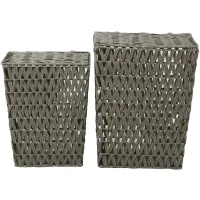 Ivy Collection Storage Basket - Set of 2 in Gray by UMA Enterprises