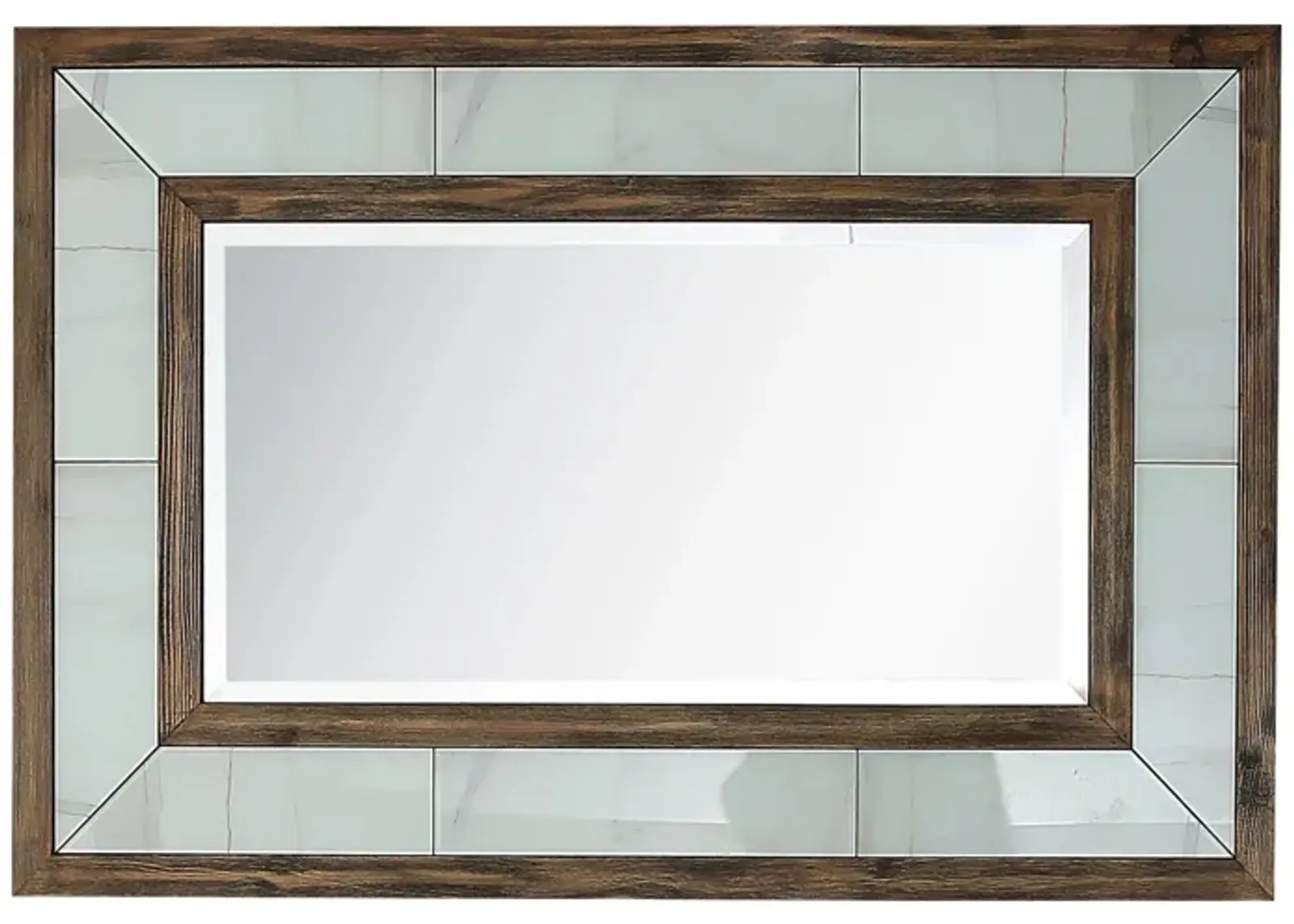 Bailey Wall Mirror in Brown by CAMDEN ISLE